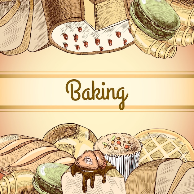 Baking pastry background