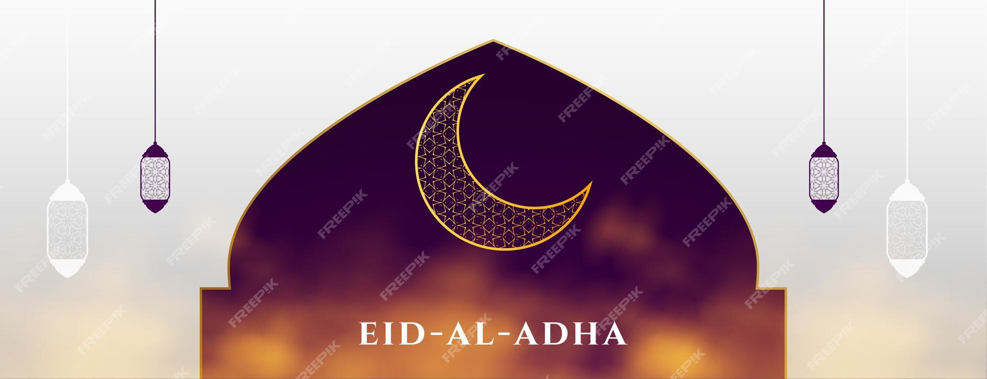 Free Vector | Bakra eid mubarak muslim festival banner