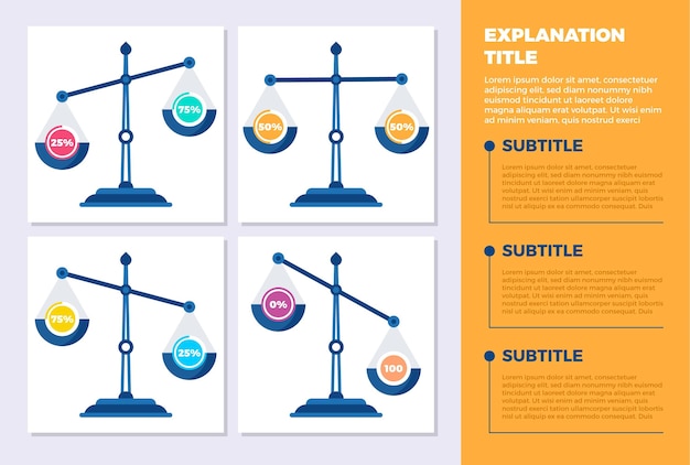 Balance infographics template