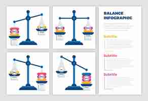 Free vector balance infographics