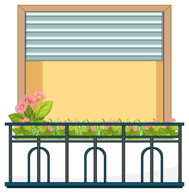 Free vector balcony of apartment building facade