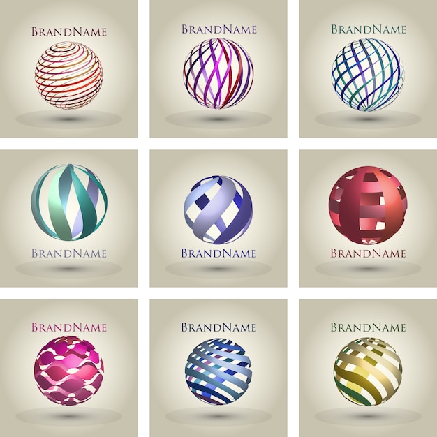 Free vector ball logo collection