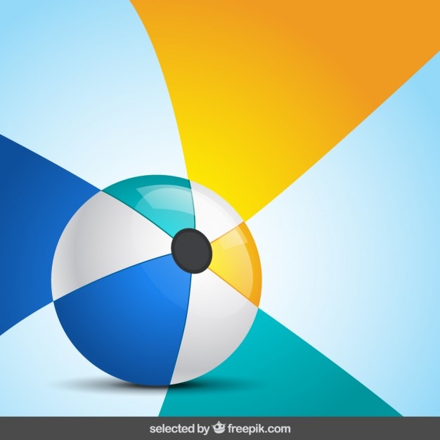 Ball with colorful background
