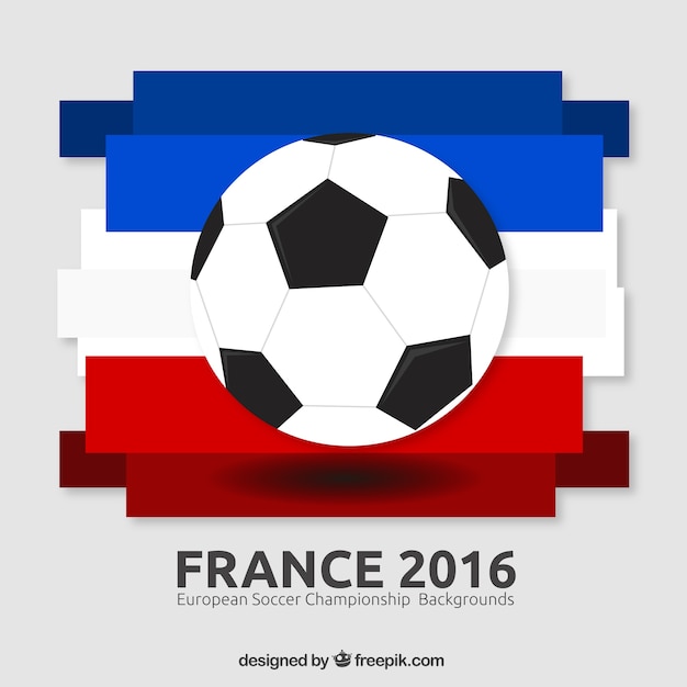 Free vector ball with france flag background