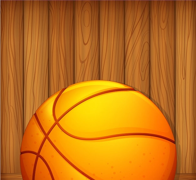 Free vector a ball in a wooden wall