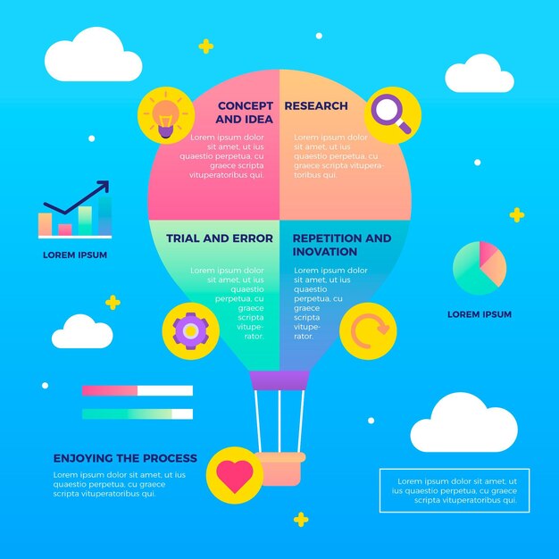 풍선 infographic 템플릿