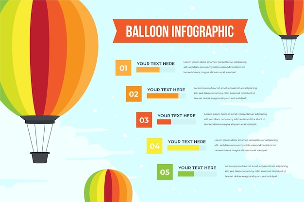 Воздушный шар инфографики
