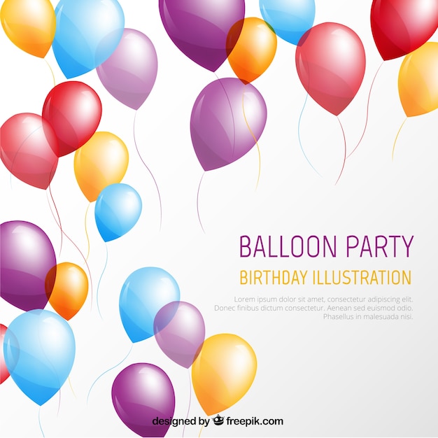 Balloon party template