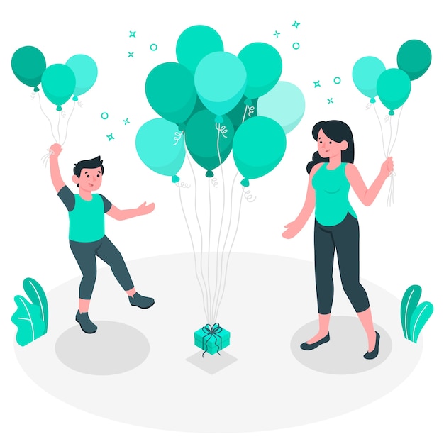 Free vector balloons concept illustration