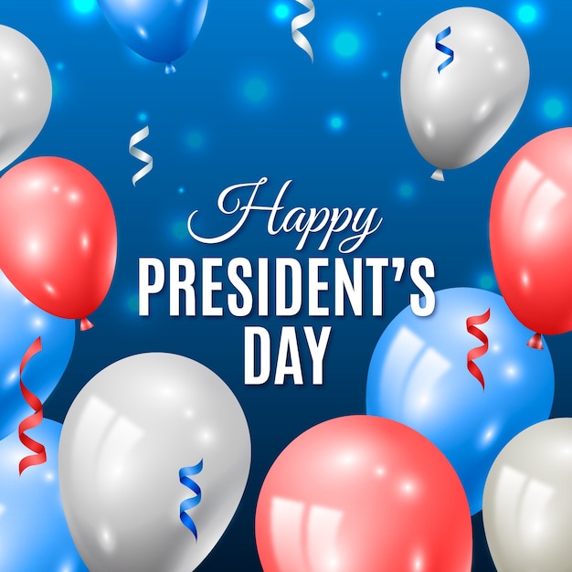 Free vector balloons and ribbons for president's day