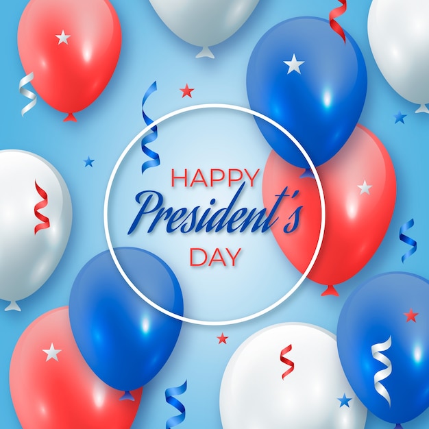 Free vector balloons and ribbons in united states flag colours