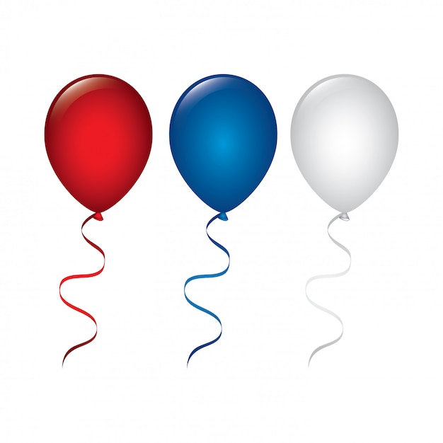 Free vector balloons in usa colors