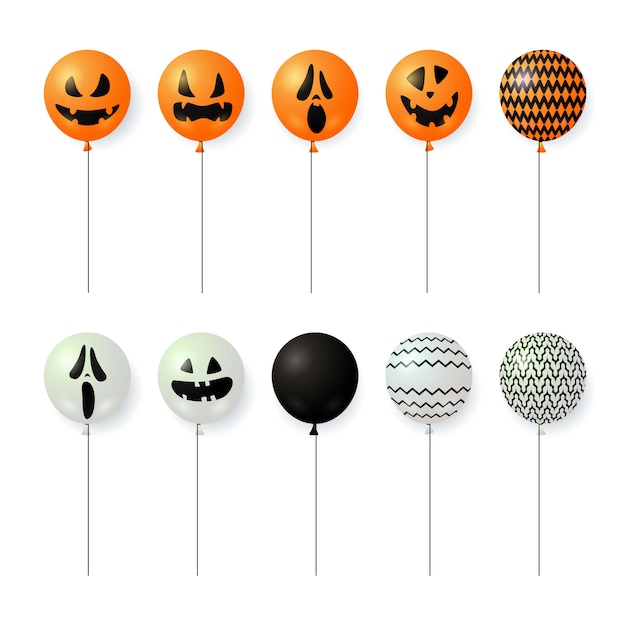 Free vector balloons with scary faces