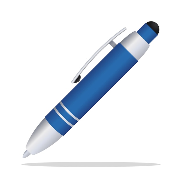 Бесплатное векторное изображение Школьная ручка с шариковой ручкой стационарная