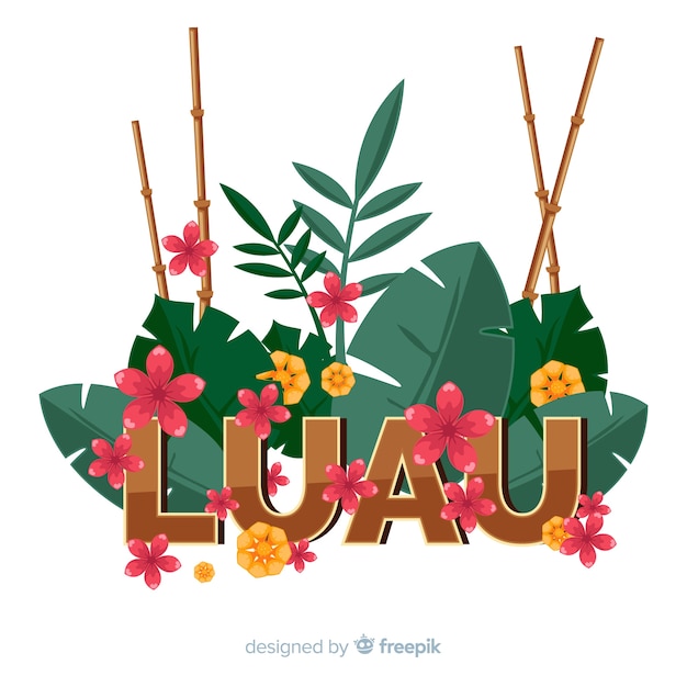 Free vector bamboo canes luau background