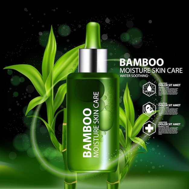 Bamboo natural moisture skin care cosmetic