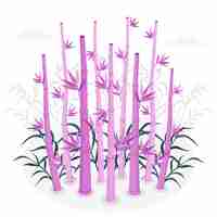 Free vector bamboo tree concept illustration