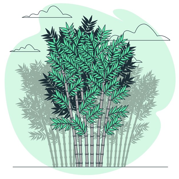 Bamboo tree concept illustration