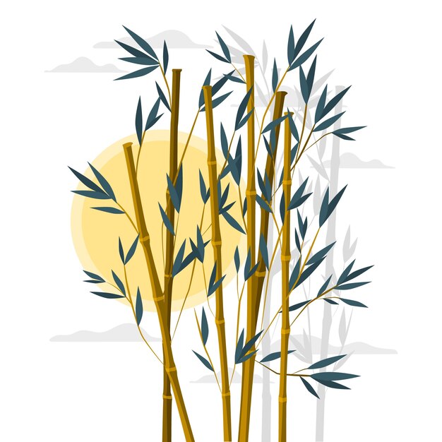 Bamboo tree concept illustration