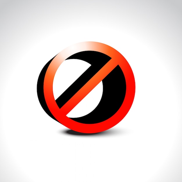 Free Vector ban not allowed sign