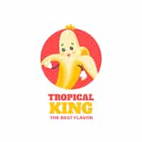 Free vector banana character logo