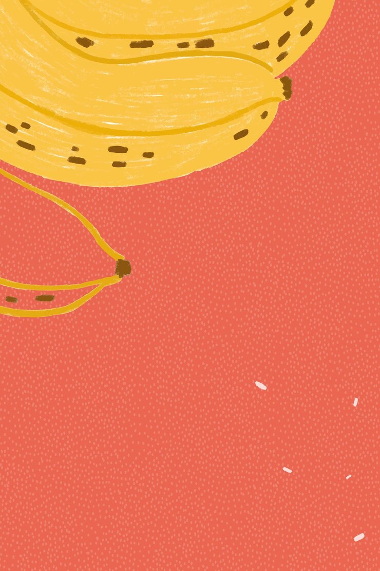 Free Vector banana fruit on a red background design resource
