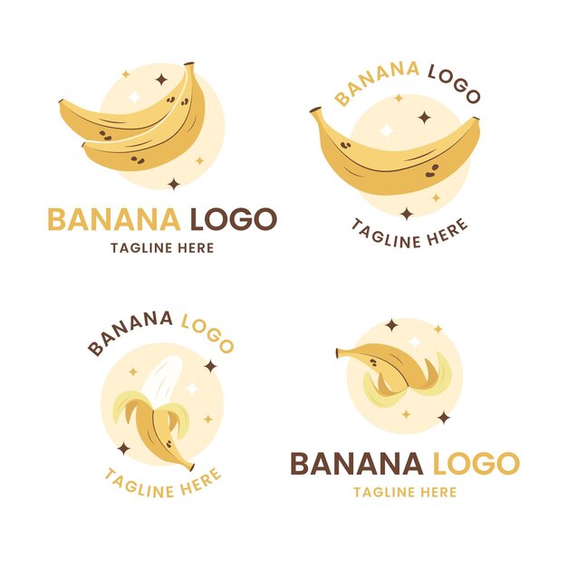 Banana logo template set