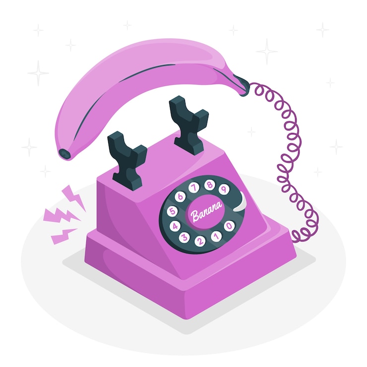 Free Vector banana phone concept illustration