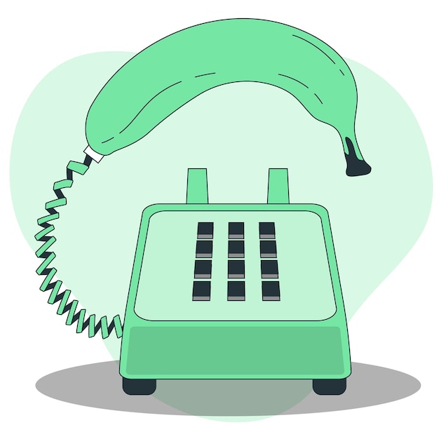 Free vector banana phone concept illustration