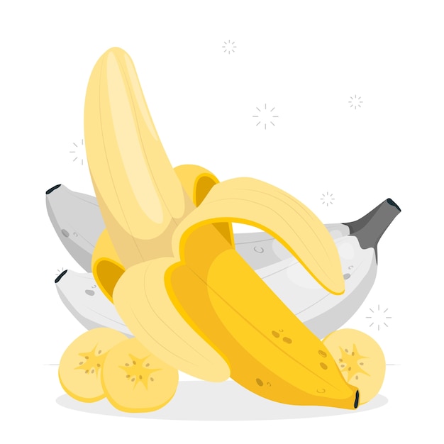 Free vector banana slice concept illustration