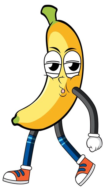 Банан с руками и ногами