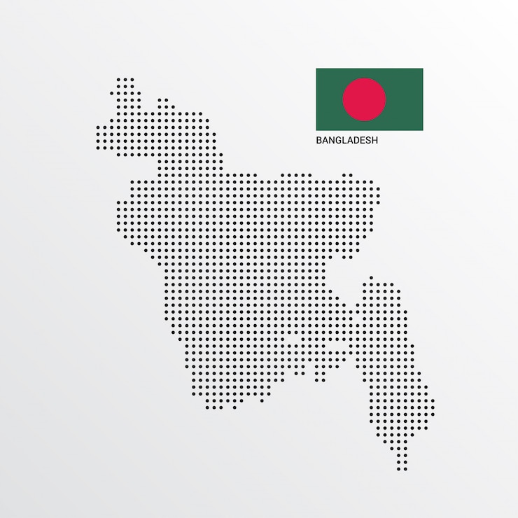 Free Vector bangladesh map design 