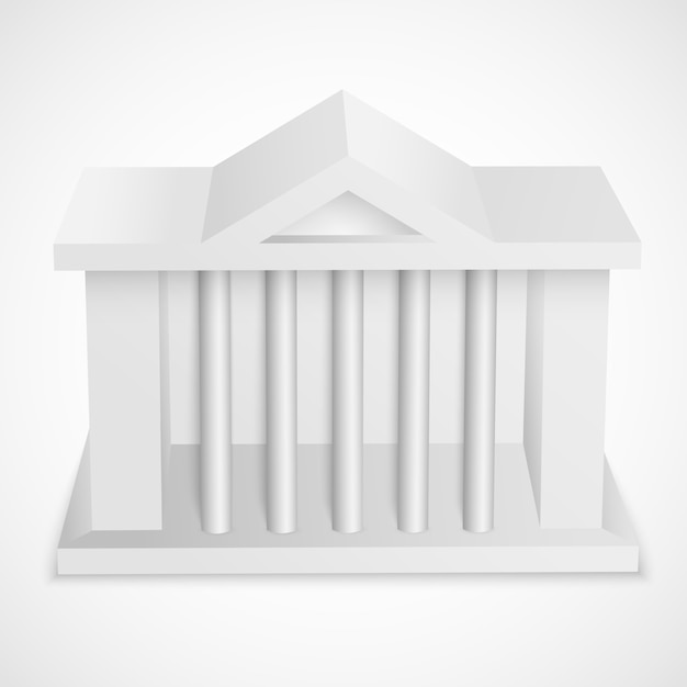 Free vector bank building blank element