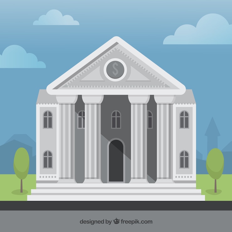 Free Vector bank building
