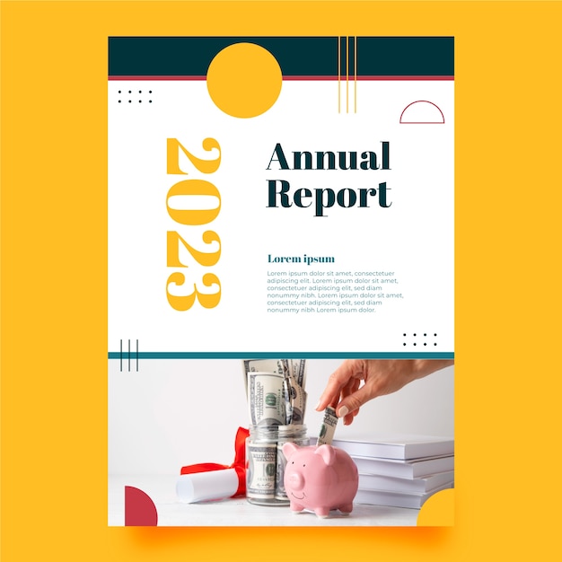 Free vector bank and finance annual report template