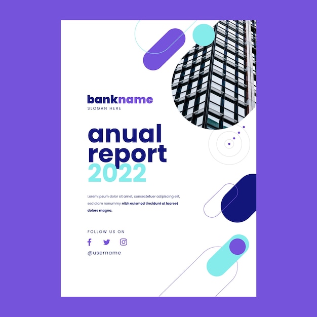Free vector bank and finance annual report template