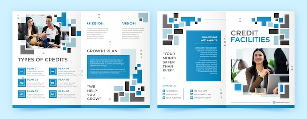 Bank and finance brochure template