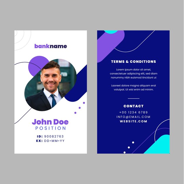 Bank and finance id card template