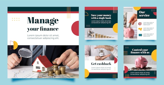 Bank and finance instagram posts collection