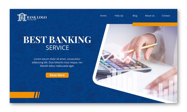 Bank and finance landing page template