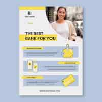 Free vector bank service concept poster template