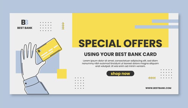 Bank service concept sale banner template