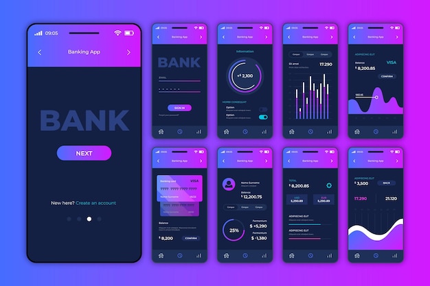 Banking app interface