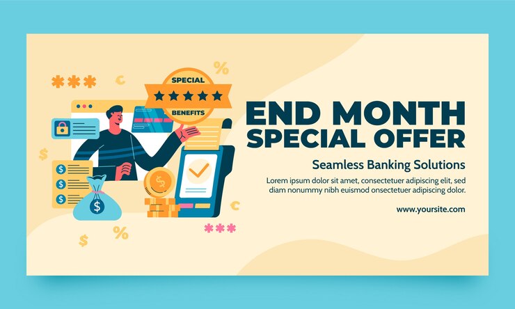 Free Vector banking business facebook template