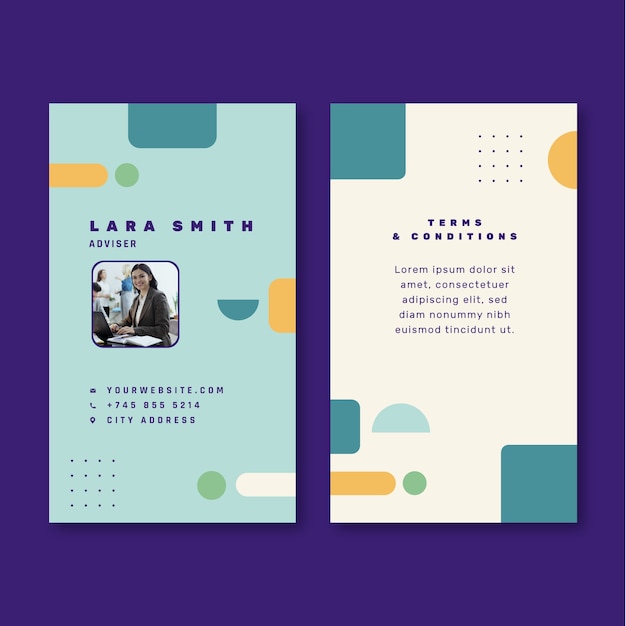 Banking business id card template