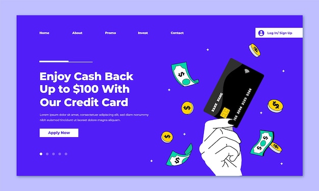 Banking business landing page template