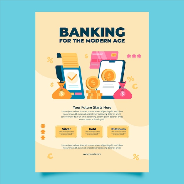 Banking business poster template