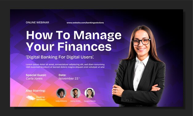 Banking business webinar template