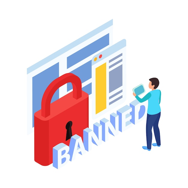 Free vector banned user icon