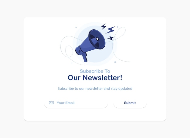 Banner of an email marketing for subscription to newsletter